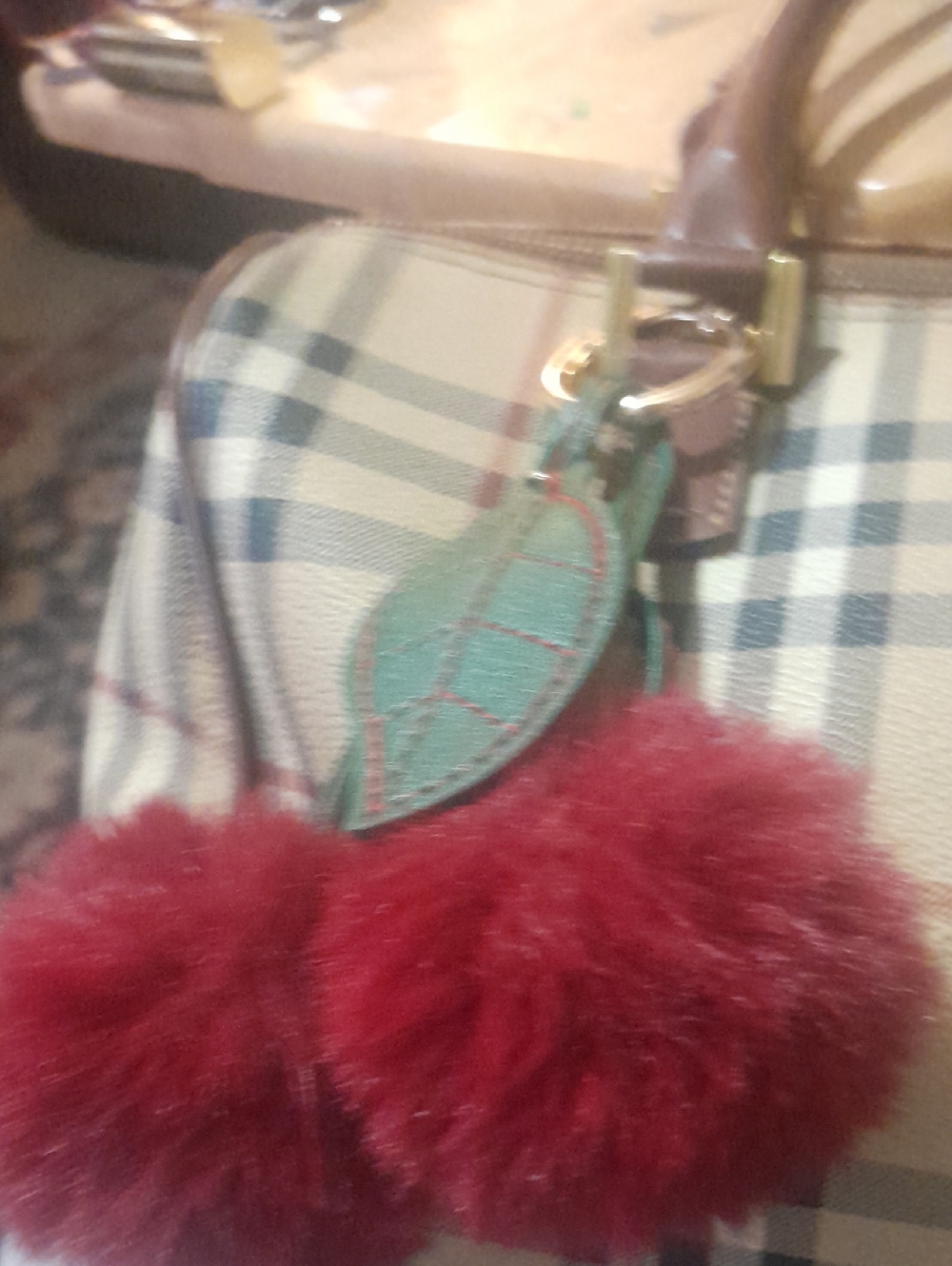 Authentic Burberry Plaid Boston Handbag - Picture 4 of 10